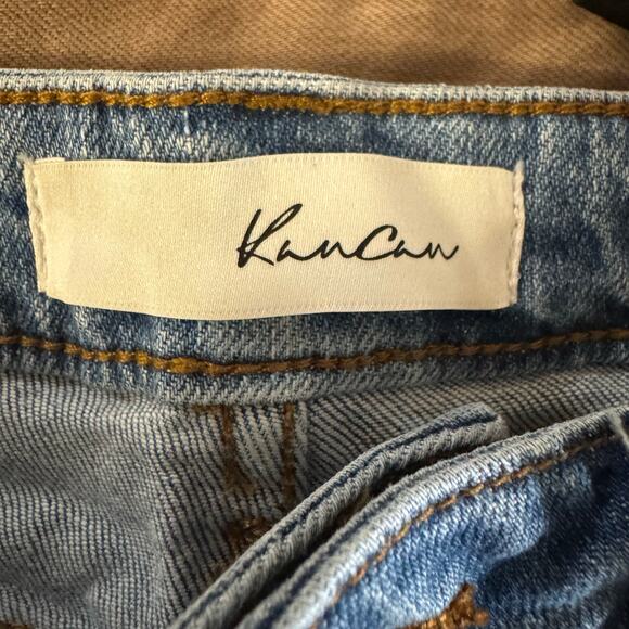 KanCan Nami High Rise Mom Patchwork Jeans Blue Size 25 - Picture 12 of 12